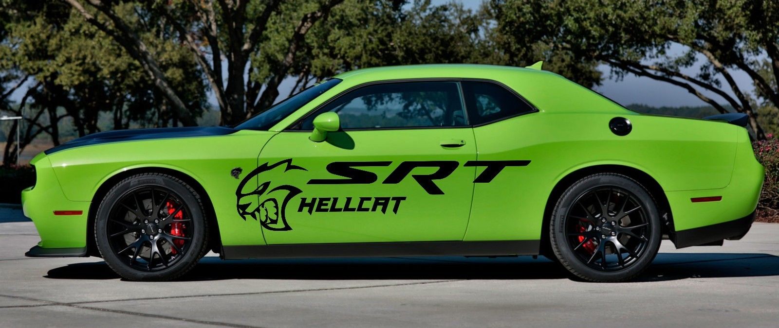 Custom Hellcat SRT Side Body Decals 15-up Challenger-Charger - Click Image to Close